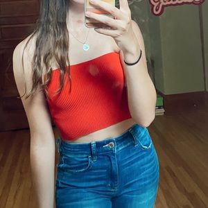 Pacsun LA Hearts Red Tube Top